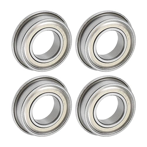 QUARKZMAN 4 Stück F689ZZ Flanschkugellager 9x17x5mm Rillenkugellager Doppel Abgeschirmt Chrom Stahl Flansch Lager für DIY, Werkzeugmaschinen, 3D Drucker von QUARKZMAN