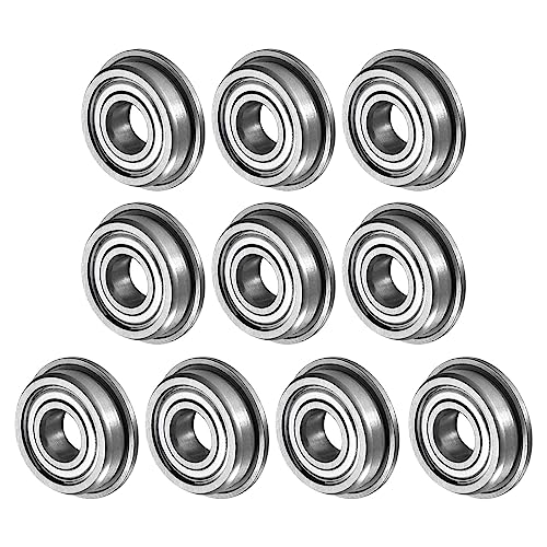 QUARKZMAN F695ZZ Flansch Kugellager x 10Stk Chromstahl Doppelt Geschirmt für Mechanische Geräte und Haushaltsmittel [ID 5mm x AD 13mm x T 4mm] von QUARKZMAN