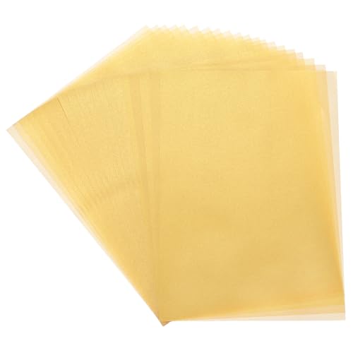 QUARKZMAN Farbiges Pergamentpapier, 20 Blatt Gold Transparenz 8,3" x 5,9" Bedruckbares Pergamentpapier, Transparente Pergamentblätter für den Druck von Hochzeitseinladungen QUARKZMAN Farbiges Pergamentpapier, 20 Blatt Gold Transparenz 8,3" x 5,9" Bedruckbares Pergamentpapier, Transparente Pergamentblätter für den Druck von Hochzeitseinladungen von QUARKZMAN