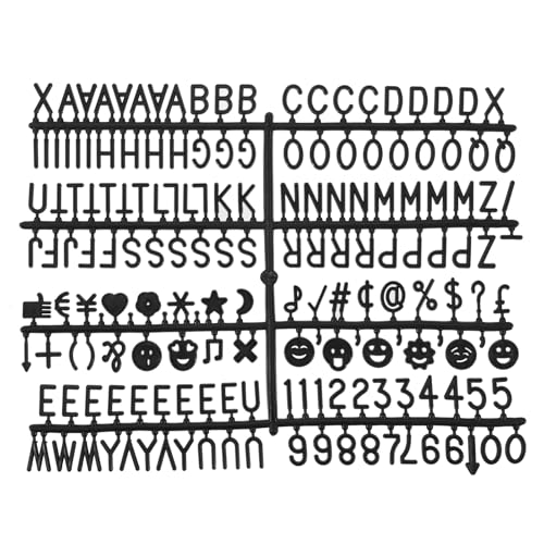 QUARKZMAN Filztafel-Buchstaben, schwarze 3/4-Zoll-Buchstaben, Zahlen, Symbole für austauschbare Kunststoff-Nachrichtentafeln, Dekoration, 4 Stück QUARKZMAN Filztafel-Buchstaben, schwarze 3/4-Zoll-Buchstaben, Zahlen, Symbole für austauschbare Kunststoff-Nachrichtentafeln, Dekoration, 4 Stück von QUARKZMAN