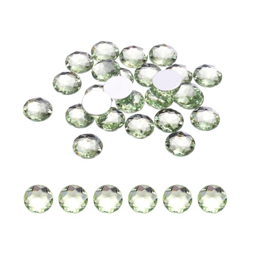 QUARKZMAN Flache runde Acryl-Strasssteine, 12mm SS45 Hellgrüne Flachrückige Kristall-Strasssteine für Basteln, Kleidung, Schuhe, DIY-Dekoration, Geschenke 100 Stück QUARKZMAN Flache runde Acryl-Strasssteine, 12mm SS45 Hellgrüne Flachrückige Kristall-Strasssteine für Basteln, Kleidung, Schuhe, DIY-Dekoration, Geschenke 100 Stück von QUARKZMAN