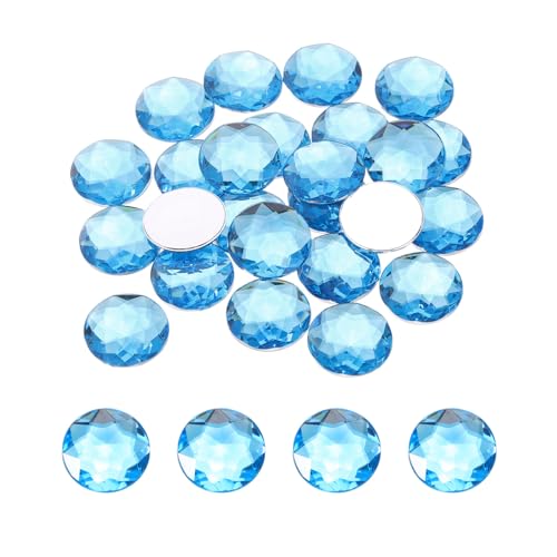 QUARKZMAN Flache runde Acryl-Strasssteine, 25mm Cyanblaue Flache Rückseite Kristall-Strasssteine für Basteln Kleidung Schuhe DIY Dekoration Geschenke 25 Stück. QUARKZMAN Flache runde Acryl-Strasssteine, 25mm Cyanblaue Flache Rückseite Kristall-Strasssteine für Basteln Kleidung Schuhe DIY Dekoration Geschenke 25 Stück. von QUARKZMAN