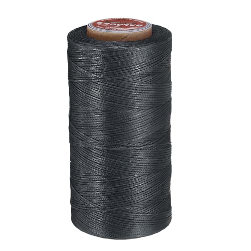 QUARKZMAN Flaches Leder-Nähwachs-Faden, 270m / 295 Yards Polyester Wachsschnur, 150D Wachsnähfaden für Lederhandwerk, Buchbinden, geflochtene Armbänder, Dunkelgrau QUARKZMAN Flaches Leder-Nähwachs-Faden, 270m / 295 Yards Polyester Wachsschnur, 150D Wachsnähfaden für Lederhandwerk, Buchbinden, geflochtene Armbänder, Dunkelgrau von QUARKZMAN