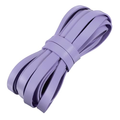QUARKZMAN Flaches Lederband, 5,5 Yard 10mm Lederstreifen Schnürsenkel für DIY-Bastelarbeiten, Herstellung von Armbändern, Geldbörsenriemen, Lila QUARKZMAN Flaches Lederband, 5,5 Yard 10mm Lederstreifen Schnürsenkel für DIY-Bastelarbeiten, Herstellung von Armbändern, Geldbörsenriemen, Lila von QUARKZMAN
