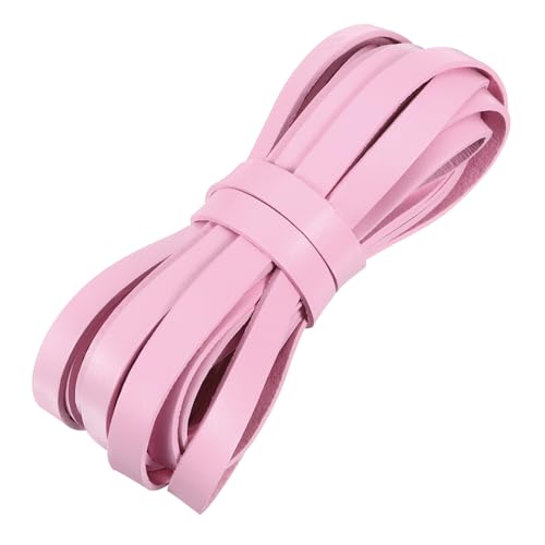 QUARKZMAN Flaches Lederband, 5,5 Yard 10mm Lederstreifen Schnürsenkel für DIY-Bastelarbeiten, Herstellung von Armbändern, Handtaschengurten, Pink QUARKZMAN Flaches Lederband, 5,5 Yard 10mm Lederstreifen Schnürsenkel für DIY-Bastelarbeiten, Herstellung von Armbändern, Handtaschengurten, Pink von QUARKZMAN