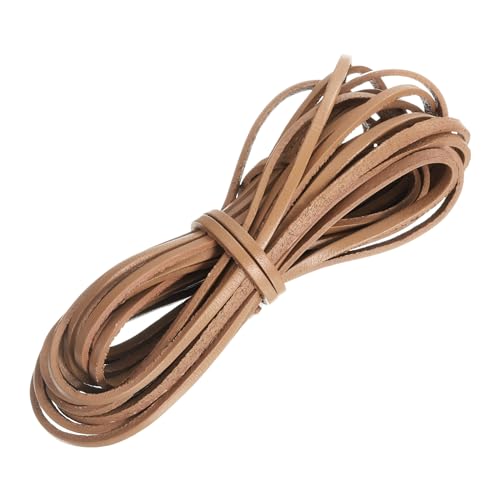 QUARKZMAN Flaches Lederband, 5,5 Yard 3mm Lederstreifen zum Basteln von Armbändern, Geldbörsenriemen, Braun QUARKZMAN Flaches Lederband, 5,5 Yard 3mm Lederstreifen zum Basteln von Armbändern, Geldbörsenriemen, Braun von QUARKZMAN