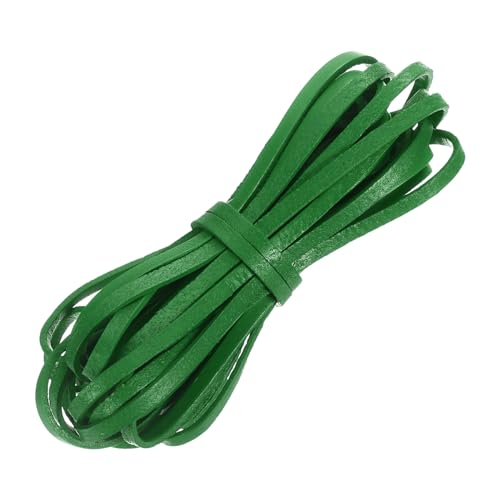 QUARKZMAN Flaches Lederband, 5,5 Yard 4mm Lederstreifen Schnürsenkel für DIY Handwerk Herstellung von Armbändern, Geldbörsenriemen, Dunkelgrün QUARKZMAN Flaches Lederband, 5,5 Yard 4mm Lederstreifen Schnürsenkel für DIY Handwerk Herstellung von Armbändern, Geldbörsenriemen, Dunkelgrün von QUARKZMAN