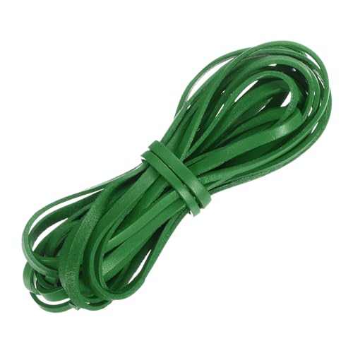 QUARKZMAN Flaches Lederband, 5,5 Yard 5mm Lederstreifen zum Basteln von Armbändern, Geldbörsenriemen, Dunkelgrün QUARKZMAN Flaches Lederband, 5,5 Yard 5mm Lederstreifen zum Basteln von Armbändern, Geldbörsenriemen, Dunkelgrün von QUARKZMAN