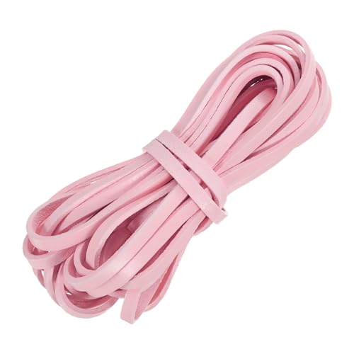QUARKZMAN Flaches Lederband, 5,5 Yard 5mm Lederstreifen zum Basteln von Armbändern, Geldbörsenriemen, Pink QUARKZMAN Flaches Lederband, 5,5 Yard 5mm Lederstreifen zum Basteln von Armbändern, Geldbörsenriemen, Pink von QUARKZMAN