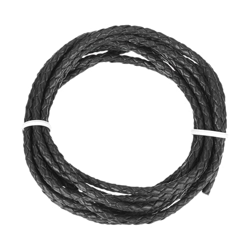 QUARKZMAN Geflochtener Lederband, 3mm Rund Geflochtenes Kunstleder Halsband Schnur 2 Meter für Schmuckherstellung Halsketten Handwerk Flechten, Dunkelblau, 2m QUARKZMAN Geflochtener Lederband, 3mm Rund Geflochtenes Kunstleder Halsband Schnur 2 Meter für Schmuckherstellung Halsketten Handwerk Flechten, Dunkelblau, 2m von QUARKZMAN