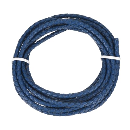 QUARKZMAN Geflochtener Lederband, 3mm rund geflochtenes Kunstleder Halsband Schnur 2 Meter für Schmuckherstellung Halsketten Handwerk Flechten, Blau, 2m QUARKZMAN Geflochtener Lederband, 3mm rund geflochtenes Kunstleder Halsband Schnur 2 Meter für Schmuckherstellung Halsketten Handwerk Flechten, Blau, 2m von QUARKZMAN