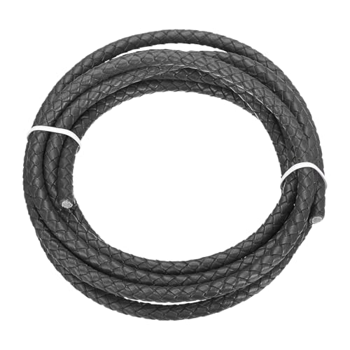 QUARKZMAN Geflochtener Lederband, 6mm Rund Geflochtenes Kunstleder Halsband Schnur 2 Meter für Schmuckherstellung Halsketten Handwerk Flechten, Dunkelgrau, 2m QUARKZMAN Geflochtener Lederband, 6mm Rund Geflochtenes Kunstleder Halsband Schnur 2 Meter für Schmuckherstellung Halsketten Handwerk Flechten, Dunkelgrau, 2m von QUARKZMAN