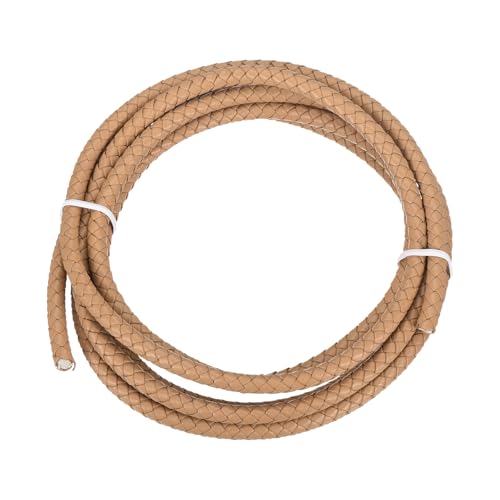 QUARKZMAN Geflochtener Lederband, 6mm Rund Geflochtenes Kunstleder Halsband Schnur 2 Meter für Schmuckherstellung Halsketten Handwerk Flechten, Khaki, 2m QUARKZMAN Geflochtener Lederband, 6mm Rund Geflochtenes Kunstleder Halsband Schnur 2 Meter für Schmuckherstellung Halsketten Handwerk Flechten, Khaki, 2m von QUARKZMAN