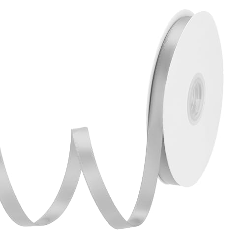 QUARKZMAN Geschenkband Satinband 1 cm x 30 meter Grosgrain Dünnes Solides Seidenband für Hochzeitsstraußband Valentinstag Weihnachten Geschenkverpackung Kuchenbox Schleifen, Grau QUARKZMAN Geschenkband Satinband 1 cm x 30 meter Grosgrain Dünnes Solides Seidenband für Hochzeitsstraußband Valentinstag Weihnachten Geschenkverpackung Kuchenbox Schleifen, Grau von QUARKZMAN