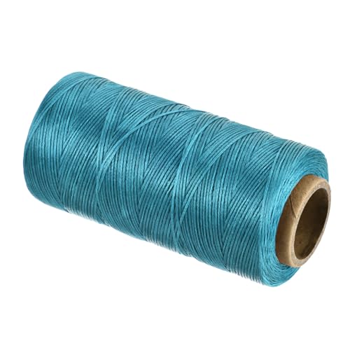 QUARKZMAN Gewachster Faden, 284 Yard 0,8 mm 150D Flacher Wachsfaden Polyester Gewachster Faden für Leder nähen Handweben Buchbindung Hausdekoration, Himmelblau QUARKZMAN Gewachster Faden, 284 Yard 0,8 mm 150D Flacher Wachsfaden Polyester Gewachster Faden für Leder nähen Handweben Buchbindung Hausdekoration, Himmelblau von QUARKZMAN