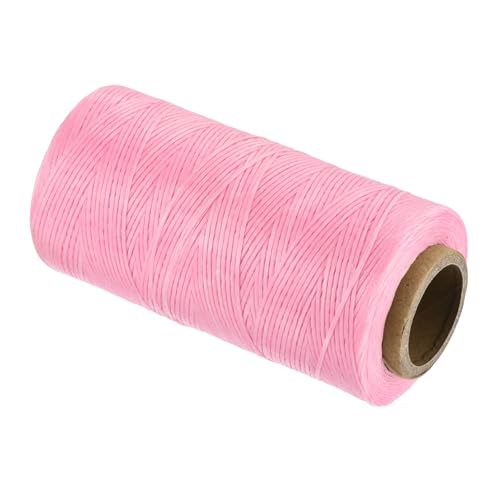 QUARKZMAN Gewachster Faden, 284 Yard 0,8 mm 150D Flacher Wachsfaden Polyester Gewachster Faden für Leder nähen Handweben Buchbindung Hausdekoration, Pink QUARKZMAN Gewachster Faden, 284 Yard 0,8 mm 150D Flacher Wachsfaden Polyester Gewachster Faden für Leder nähen Handweben Buchbindung Hausdekoration, Pink von QUARKZMAN