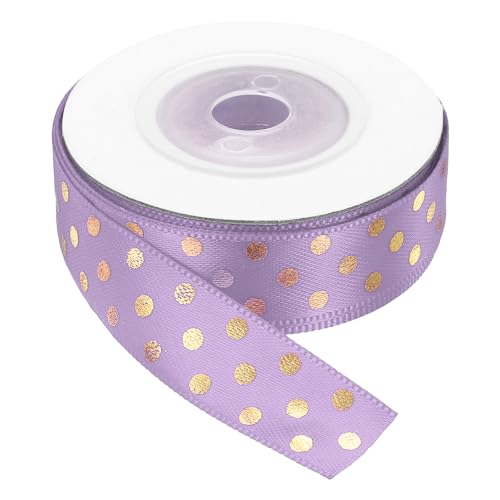 QUARKZMAN Grosgrain Bänder 10 Yards 5/8 Zoll Hell Lila mit Goldpunkten Band Schleifen Dekoration für Basteln Geschenkverpackung Hochzeit DIY Handgefertigt QUARKZMAN Grosgrain Bänder 10 Yards 5/8 Zoll Hell Lila mit Goldpunkten Band Schleifen Dekoration für Basteln Geschenkverpackung Hochzeit DIY Handgefertigt von QUARKZMAN