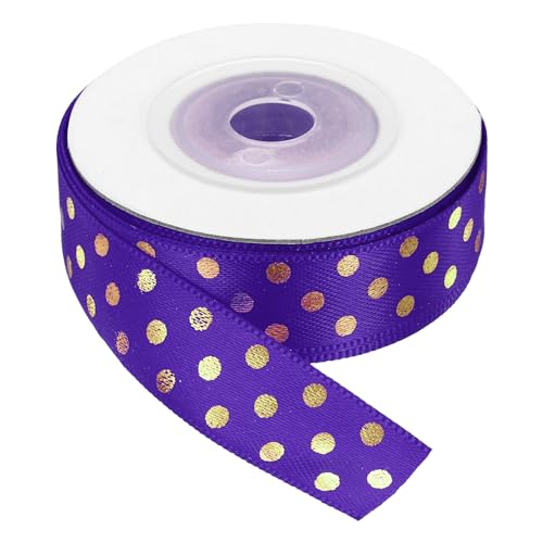 QUARKZMAN Grosgrain Bänder 10 Yards 5/8 Zoll Tiefes Lila mit Goldpunkten Band Schleifen Dekoration für Basteln Geschenkverpackung Hochzeit DIY Handgefertigt QUARKZMAN Grosgrain Bänder 10 Yards 5/8 Zoll Tiefes Lila mit Goldpunkten Band Schleifen Dekoration für Basteln Geschenkverpackung Hochzeit DIY Handgefertigt von QUARKZMAN