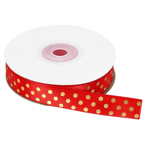 QUARKZMAN Grosgrain Bänder 25 Yards 5/8 Zoll Dunkelrot mit Goldpunkten Band Schleifen Dekoration für Basteln Geschenkverpackung Hochzeit DIY Handgefertigt QUARKZMAN Grosgrain Bänder 25 Yards 5/8 Zoll Dunkelrot mit Goldpunkten Band Schleifen Dekoration für Basteln Geschenkverpackung Hochzeit DIY Handgefertigt von QUARKZMAN