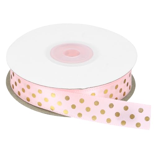 QUARKZMAN Grosgrain Bänder 25 Yards 5/8 Zoll Pink mit Goldpunkten Band Schleifen Dekoration für Basteln Geschenkverpackung Hochzeit DIY Handgefertigt QUARKZMAN Grosgrain Bänder 25 Yards 5/8 Zoll Pink mit Goldpunkten Band Schleifen Dekoration für Basteln Geschenkverpackung Hochzeit DIY Handgefertigt von QUARKZMAN