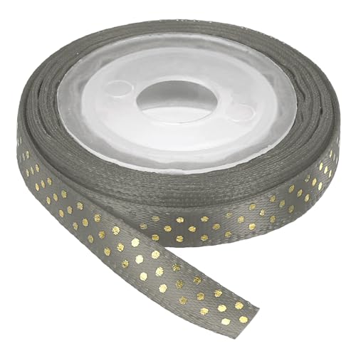 QUARKZMAN Grosgrain Bänder 5 Yards 1/4 Zoll Tiefgrau mit Goldpunkten Band Schleifen Dekoration für Basteln Geschenkverpackung Hochzeit DIY Handgefertigt QUARKZMAN Grosgrain Bänder 5 Yards 1/4 Zoll Tiefgrau mit Goldpunkten Band Schleifen Dekoration für Basteln Geschenkverpackung Hochzeit DIY Handgefertigt von QUARKZMAN