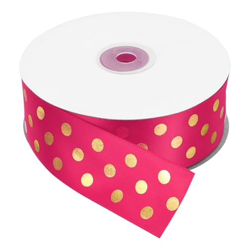 QUARKZMAN Grosgrain Bänder 50 Yards 1-1/2 Zoll Hot Pink mit Goldpunkten Band Schleifen Dekoration für Basteln Geschenkverpackung Hochzeit DIY Handgefertigt QUARKZMAN Grosgrain Bänder 50 Yards 1-1/2 Zoll Hot Pink mit Goldpunkten Band Schleifen Dekoration für Basteln Geschenkverpackung Hochzeit DIY Handgefertigt von QUARKZMAN