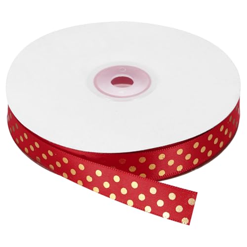 QUARKZMAN Grosgrain Bänder 50 Yards 5/8 Zoll Tiefrot mit Goldpunkten Band Schleifen Dekoration für Basteln Geschenkverpackung Hochzeit DIY Handgefertigt QUARKZMAN Grosgrain Bänder 50 Yards 5/8 Zoll Tiefrot mit Goldpunkten Band Schleifen Dekoration für Basteln Geschenkverpackung Hochzeit DIY Handgefertigt von QUARKZMAN