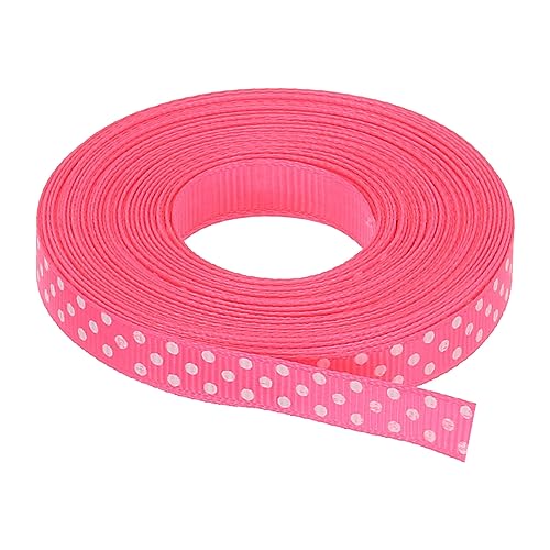 QUARKZMAN Grosgrain Farbbänder 10 Yards 0.4" Leuchtende Rosa mit Weiß Punkte Farbband Schleife Dekoration für Handwerk Geschenk Verpackung Hochzeit Basteln Handarbeit QUARKZMAN Grosgrain Farbbänder 10 Yards 0.4" Leuchtende Rosa mit Weiß Punkte Farbband Schleife Dekoration für Handwerk Geschenk Verpackung Hochzeit Basteln Handarbeit von QUARKZMAN