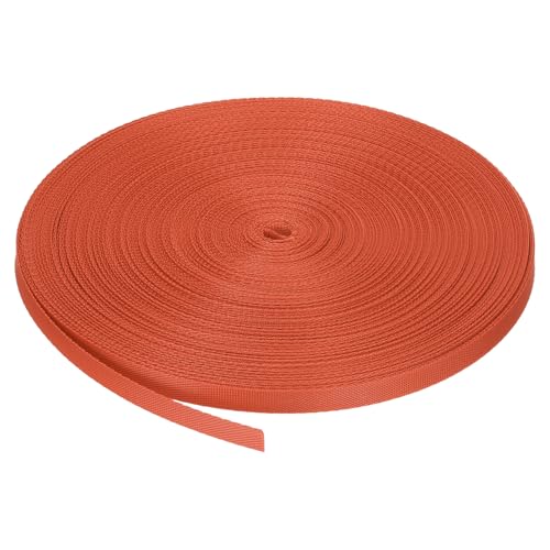 QUARKZMAN Gurtband Polypropylen 10mm Breit Nylon Gurtband 45 Meter Schwere Flach PP Gurtbänder für Outdoor DIY Gear Repair Rucksack Gepäckträger Handwerk, Pizazz Orange QUARKZMAN Gurtband Polypropylen 10mm Breit Nylon Gurtband 45 Meter Schwere Flach PP Gurtbänder für Outdoor DIY Gear Repair Rucksack Gepäckträger Handwerk, Pizazz Orange von QUARKZMAN