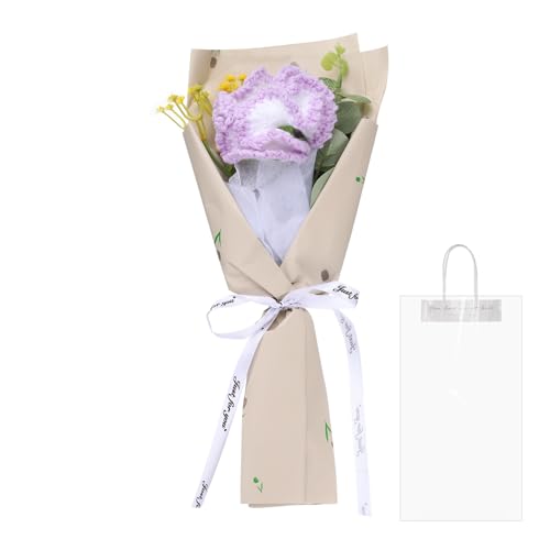 QUARKZMAN Häkelblumen, Künstliche Blumensträuße Nelken,Handgemachte Gehäkelte Blumen,Fertige Handgefertigte Blumen, Konservierte Blumen Für Muttertag, Verlaufslila QUARKZMAN Häkelblumen, Künstliche Blumensträuße Nelken,Handgemachte Gehäkelte Blumen,Fertige Handgefertigte Blumen, Konservierte Blumen Für Muttertag, Verlaufslila von QUARKZMAN