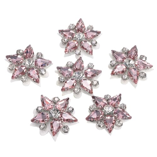QUARKZMAN Handgemachte Stern Perlen Aufnäher, 6 Stück Glas Kristall Strass Applikationen Stern Aufnäher für DIY Kleidung Nähen Zubehör, Pink QUARKZMAN Handgemachte Stern Perlen Aufnäher, 6 Stück Glas Kristall Strass Applikationen Stern Aufnäher für DIY Kleidung Nähen Zubehör, Pink von QUARKZMAN