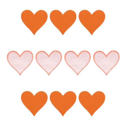 QUARKZMAN Herzen Aufnäher Orange zum Aufbügeln oder Aufnähen, bestickt, 7,1 cm x 6,8 cm, Heißklebeverfahren zur Kleidungsreparatur, Rucksack, Jeans, Packung mit 10 Stück QUARKZMAN Herzen Aufnäher Orange zum Aufbügeln oder Aufnähen, bestickt, 7,1 cm x 6,8 cm, Heißklebeverfahren zur Kleidungsreparatur, Rucksack, Jeans, Packung mit 10 Stück von QUARKZMAN
