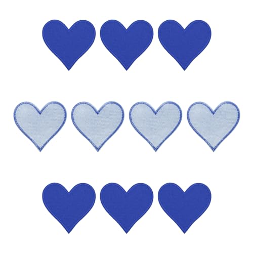 QUARKZMAN Herzflicken Blau zum Aufbügeln, gestickte Applikation 2,8 x 2,68 Zoll, Verfahren mit Schmelzkleber für Kleidungsreparatur, Rucksack, Jeans, Packung mit 10 Stück QUARKZMAN Herzflicken Blau zum Aufbügeln, gestickte Applikation 2,8 x 2,68 Zoll, Verfahren mit Schmelzkleber für Kleidungsreparatur, Rucksack, Jeans, Packung mit 10 Stück von QUARKZMAN