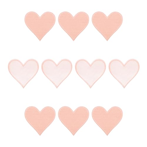 QUARKZMAN Herzflicken Hellrosa zum Aufbügeln, gestickte Applikation, 2,8 x 2,68 Zoll, Verfahren mit Schmelzkleber für Kleidungsreparatur, Rucksack, Packung mit 10 Stück QUARKZMAN Herzflicken Hellrosa zum Aufbügeln, gestickte Applikation, 2,8 x 2,68 Zoll, Verfahren mit Schmelzkleber für Kleidungsreparatur, Rucksack, Packung mit 10 Stück von QUARKZMAN