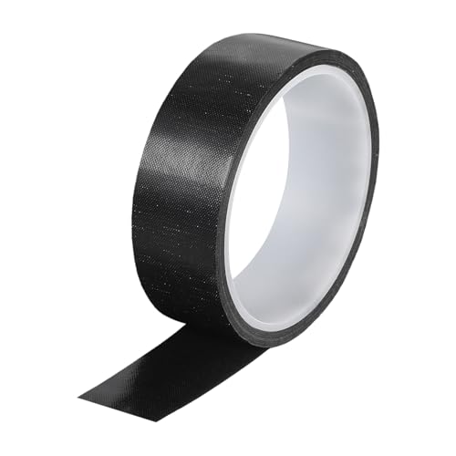 QUARKZMAN Hochtemperaturband 30mm PTFE-beschichtetes Gewebeklebeband hitzebeständiges Band für Vakuumversiegelungen Klebeband 10m/33ft Schwarz 0,13mm Dicke von QUARKZMAN