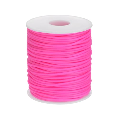 QUARKZMAN Hohl Rohr Gummi Schnüre 54.6 Yards Länge 2mm Hohl Röhre Silikon Schlauch mit 1mm Loch für Selbstgemachte Schmuckherstellung Halsketten Armbänder Rose Rot QUARKZMAN Hohl Rohr Gummi Schnüre 54.6 Yards Länge 2mm Hohl Röhre Silikon Schlauch mit 1mm Loch für Selbstgemachte Schmuckherstellung Halsketten Armbänder Rose Rot von QUARKZMAN