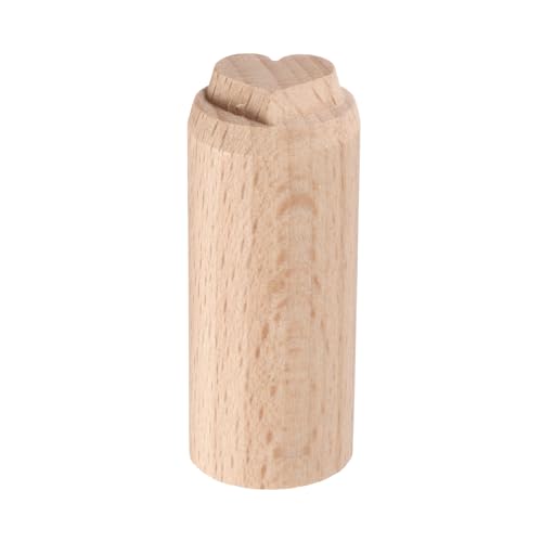 QUARKZMAN Holz Runder Lebensmittelstempel 0,8" Durchmesser 2" Länge Holzblockdruckstempel Herz Muster für Kekse Kuchen Dessert von QUARKZMAN