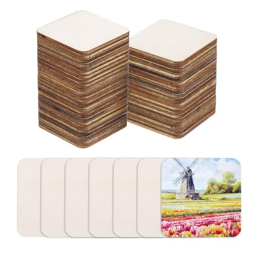 QUARKZMAN Holz zum Basteln, 200 Stück 4cm Abgerundete Quadratische Holzscheiben Deko zum Bemalen, für Hochzeit,DIY Basteln, Brandmalerei,Geschenk,Weihnachtsschmuck QUARKZMAN Holz zum Basteln, 200 Stück 4cm Abgerundete Quadratische Holzscheiben Deko zum Bemalen, für Hochzeit,DIY Basteln, Brandmalerei,Geschenk,Weihnachtsschmuck von QUARKZMAN