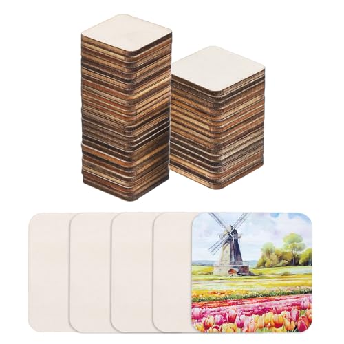 QUARKZMAN Holz zum Basteln, 50 Stück 3cm Abgerundete Quadratische Holzscheiben Deko zum Bemalen, für Hochzeit,DIY Basteln, Brandmalerei,Geschenk,Weihnachtsschmuck QUARKZMAN Holz zum Basteln, 50 Stück 3cm Abgerundete Quadratische Holzscheiben Deko zum Bemalen, für Hochzeit,DIY Basteln, Brandmalerei,Geschenk,Weihnachtsschmuck von QUARKZMAN