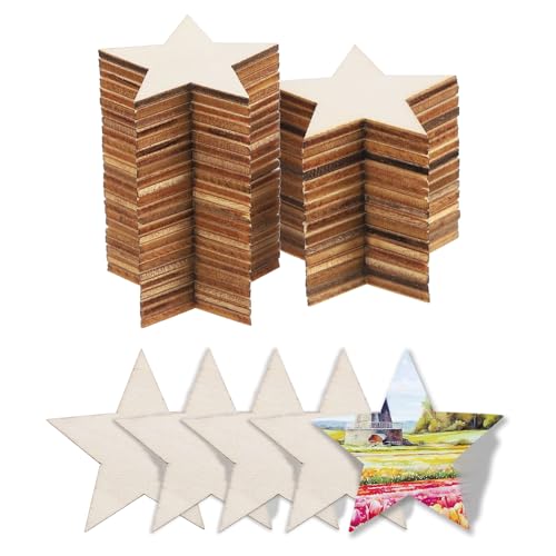 QUARKZMAN Holz zum Basteln, 50 Stück 4cm Pentagramm Holzscheiben Deko zum Bemalen, für Hochzeit,DIY Basteln, Brandmalerei,Geschenk,Weihnachtsschmuck QUARKZMAN Holz zum Basteln, 50 Stück 4cm Pentagramm Holzscheiben Deko zum Bemalen, für Hochzeit,DIY Basteln, Brandmalerei,Geschenk,Weihnachtsschmuck von QUARKZMAN