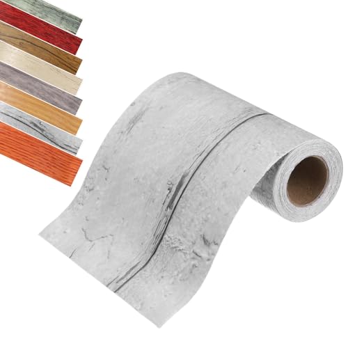 QUARKZMAN Holzmaserung Klebeband, 2" x 16 Ft Selbstklebendes Holzmaserung Reparaturband Simulierte Reparaturflicken für Wand Ecke Tisch Tür Böden Sofa Möbel Wohnkultur (Hellgrau) von QUARKZMAN