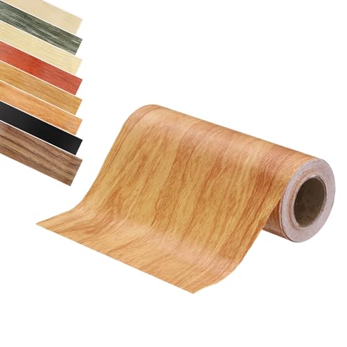 QUARKZMAN Holzoptik Klebeband, 12 cm x 5 m Selbstklebend Holzmaserung Reparaturband, Realistische Möbelkantenband, Wasserdicht, für Wand, Tür, Sockelleisten Böden, Möbel (Holz) von QUARKZMAN