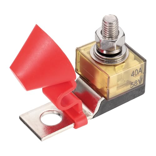 QUARKZMAN Klemmen Sicherung 40A, Terminal Blocksicherung 58V DC Marine-Batterie Sicherung mit Sicherungshalter für LKW Batterie Wohnmobil Boot Auto QUARKZMAN Klemmen Sicherung 40A, Terminal Blocksicherung 58V DC Marine-Batterie Sicherung mit Sicherungshalter für LKW Batterie Wohnmobil Boot Auto von QUARKZMAN
