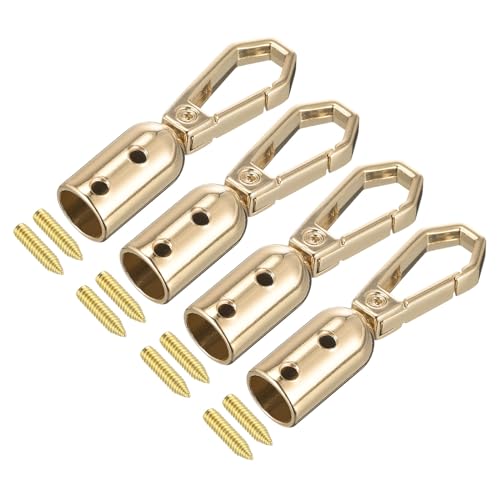 QUARKZMAN Kordel Endkappe 4Stk 8mm/0.32" Endkappe Trommel Perlen Endstücke Schnur mit Schrauben Suche für Tassel Schmuck Herstellung Tasche Riemen Basteln Gold QUARKZMAN Kordel Endkappe 4Stk 8mm/0.32" Endkappe Trommel Perlen Endstücke Schnur mit Schrauben Suche für Tassel Schmuck Herstellung Tasche Riemen Basteln Gold von QUARKZMAN