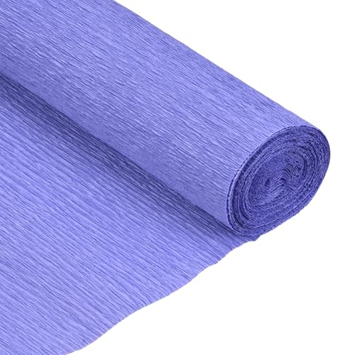 QUARKZMAN Krepppapier 50 x 210 cm Kräuselpapier Pastell Crepe Paper Seidenpapier Floristenkrepp Crepe-Papier zum Basteln Dekoration Geschenk Verpackung Blumen, Hellblau Lila von QUARKZMAN