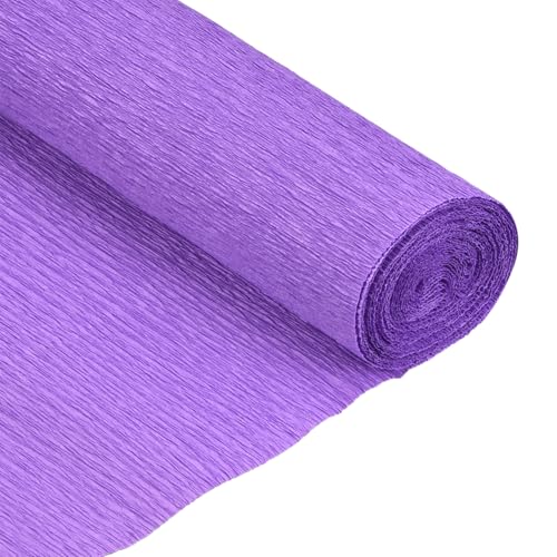 QUARKZMAN Krepppapier 50 x 210 cm Kräuselpapier Pastell Crepe Paper Seidenpapier Floristenkrepp Crepe-Papier zum Basteln Dekoration Geschenk Verpackung Blumen, Helllila von QUARKZMAN