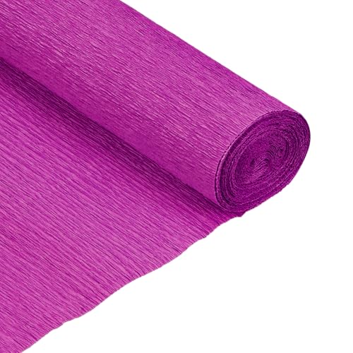 QUARKZMAN Krepppapier 50 x 210 cm Kräuselpapier Pastell Crepe Paper Seidenpapier Floristenkrepp Crepe-Papier zum Basteln Dekoration Geschenk Verpackung Blumen, Rosenrot von QUARKZMAN