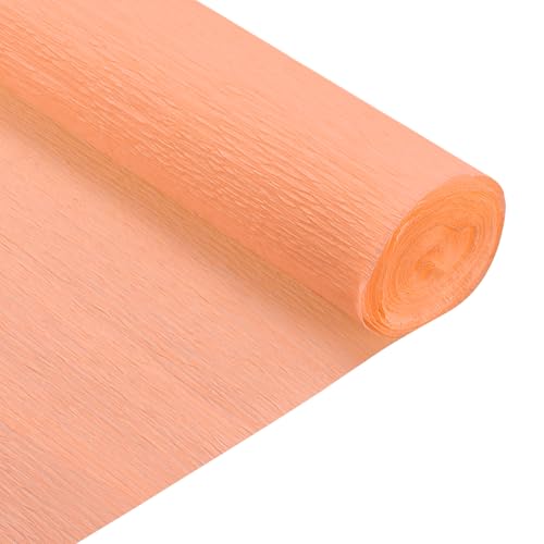 QUARKZMAN Krepppapier 50 x 210 cm Kräuselpapier Pastell Crepe Paper Seidenpapier Floristenkrepp Crepe-Papier zum Basteln Dekoration Geschenk Verpackung Blumen, Sekt von QUARKZMAN