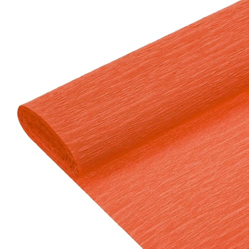 QUARKZMAN Krepppapier Orange Rot 25 cm x 250 cm, Papierblumen Kreppband Crepe Papier, Floristenkrepp für Handwerke Party Schulpapier Kräuselpapier Verpackung Blumen DIY QUARKZMAN Krepppapier Orange Rot 25 cm x 250 cm, Papierblumen Kreppband Crepe Papier, Floristenkrepp für Handwerke Party Schulpapier Kräuselpapier Verpackung Blumen DIY von QUARKZMAN