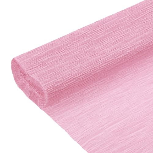 QUARKZMAN Krepppapier Pink 25 cm x 250 cm, Papierblumen Kreppband Crepe Papier, Floristenkrepp für Handwerke Party Schulpapier Kräuselpapier Verpackung Blumen DIY von QUARKZMAN